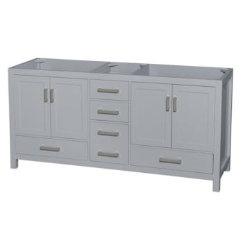 Wyndham Collection Sheffield 72 In. Double Bathroom Vanity (Gray)