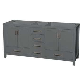 Image for Wyndham Collection Sheffield 72 In. Double Bathroom Vanity (Dark Gray) from HD Supply