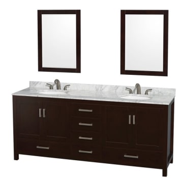 Image for Design House Wyndham Sheffield Espresso Double Bath Vanity, With Top, Oval Sink And Mirror from HD Supply