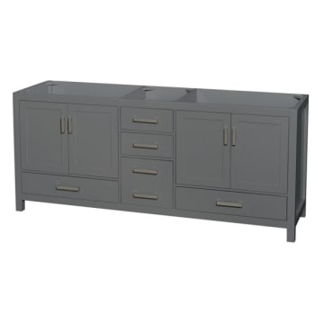 Image for Wyndham Sheffield Dark Gray Double Bath Vanity Without Top, Sink And Mirror from HD Supply