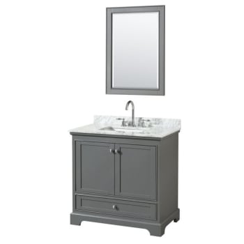 Image for Wyndham Deborah Dark Gray Single Bath Vanity 36 Inch With Top And Mirror from HD Supply