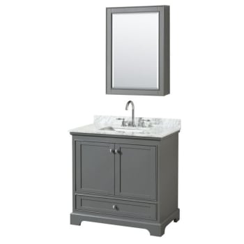 Image for Wyndham Deborah Dark Gray Single Bath Vanity With Top And Medicine Cabinet from HD Supply