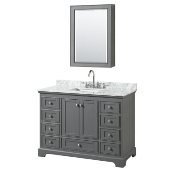 Image for Wyndham Deborah Dark Gray Single Bath Vanity, With Top And Medicine Cabinet from HD Supply