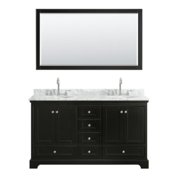 Image for Wyndham Deborah Dark Espresso Double Bath Vanity With Oval Sink And Mirror from HD Supply