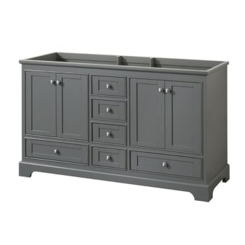 Image for Wyndham Deborah Dark Gray Double Bath Vanity,Without Countertop,Sink And Mirror from HD Supply