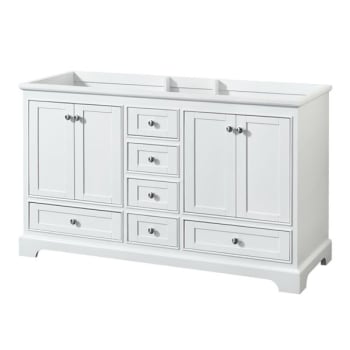 Image for Wyndham Deborah White Double Bath Vanity Without Countertop,sink And Mirror from HD Supply