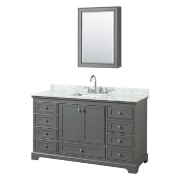 Image for Wyndham Deborah Dark Gray Single Bath Vanity  With Top And Medicine Cabinet (Mirror Included) from HD Supply