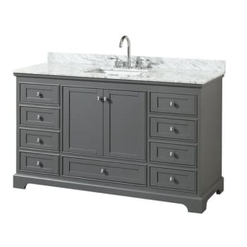 Image for Wyndham Deborah Dark Gray Single Bath Vanity 60 Inch With Top, Square Sink from HD Supply