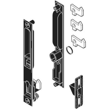Image for Sliding Glass Door Handle Flush Mount Standard Hook Black from HD Supply