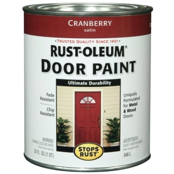 Rust-Oleum 1 Qt Stops Rust Door Paint Satin Cranberry (2-Case)