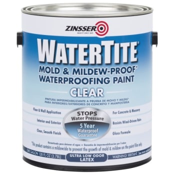 Zinsser 1 Gal Watertite Mold Proof Waterproofing Paint Matte Clear 2pk Hd Supply