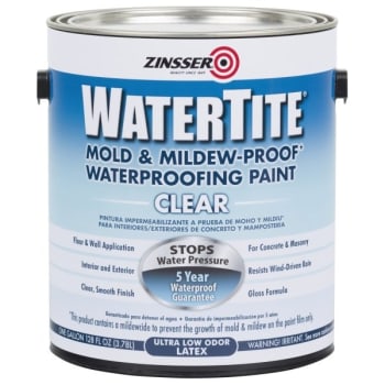 Zinsser 1 Gal Watertite Mold-Proof Waterproofing Paint Matte Clear (2-Case)