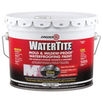 Image for Zinsser Watertite 3 Gal White Water Mold And Mildew Waterproofing Paint from HD Supply