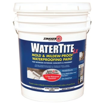 Image for Zinsser 5 Gal WaterTite LX Mold-Proof Waterproofing Paint Matte Bright White 1PK from HD Supply