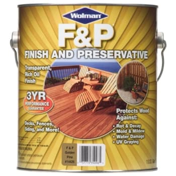 Image for Rust-Oleum Wolman 128 Oz Golden Pine Exterior Wood Stain Finish&preservative (4-Pack) from HD Supply