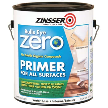 Zinsser 1 Gal Bulls Eye Zero Voc Water-Based Primer Sealer Flat White (2-Pack)