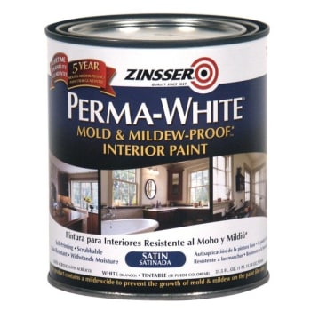 Image for Zinsser 1 Qt Perma-White Mold & Mildew-Proof Interior Paint Satin White (6-Pack) from HD Supply