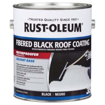 Rust-Oleum 115.2 Oz 350 Fibered Black Roof Coating Package Of 2