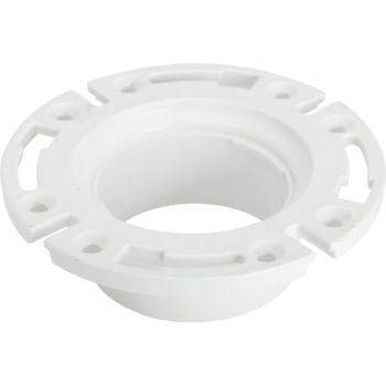 Image for Sioux Chief Closet Flange One-Piece Plastic Ring PVC 3" Hub/Inside 4" Flush from HD Supply