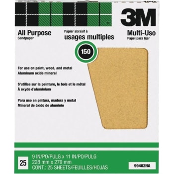 Image for 3M 99403NA 9" x 11" 120C Alox Sandpaper, Package Of 25 from HD Supply