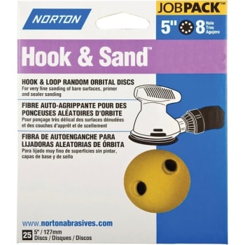 Image for Norton 49225 5" P40 8 Hole Hook And Loop Disc, Package Of 25 from HD Supply