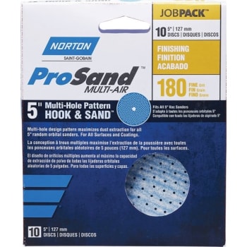 Image for Norton 03219 P180B Grit 5" Pro Sand Multi Air Disc, Package Of 10 from HD Supply