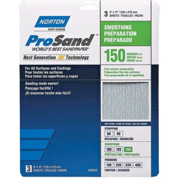 Image for Norton 68160 9" X 11" 150 Prosand Sheet, Package Of 75 from HD Supply