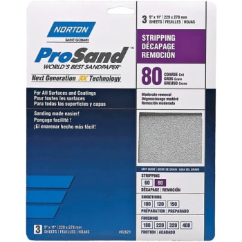 Image for Norton 68163 9" x 11" 80 Prosand Sheet, Package Of 75 from HD Supply