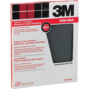 Image for 3M 99419NA 9" x 11" 600A Wetordry Sandpaper, Package Of 25 from HD Supply