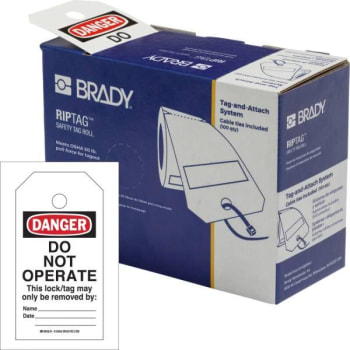 Image for Brady Riptag™ Safety Tag Roll Do Not Operate Package Of 100 from HD Supply