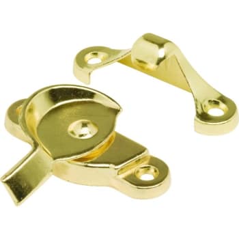 Image for 1-7/8" Wood-Window Sash Lock Stamped Steel, Brass Finish, Package Of 4 from HD Supply