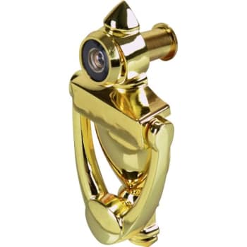 Image for 3-1/2 in Door Knocker and 180 Degree Viewer (Brass) from HD Supply