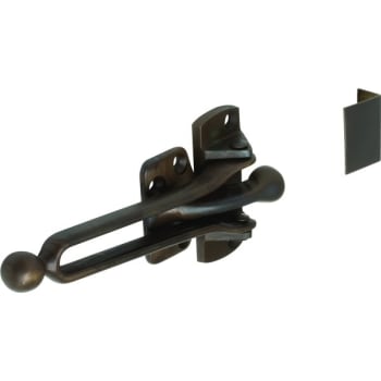 2-1/16 In Cast Brass Door Slide Security Door Lock (10-Pack) (Dark Bronze)