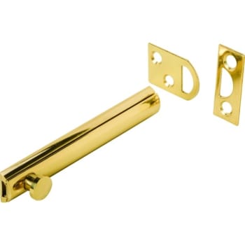 4 in Solid Brass Surface Bolt (Polished Brass)