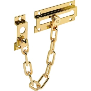 Image for 2-13/16 in Extruded Brass Chain Door Lock (Polished Brass) from HD Supply