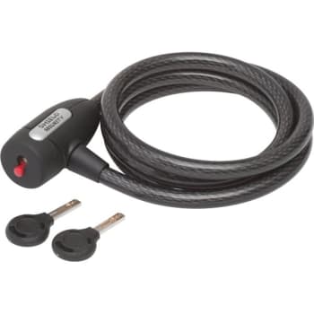Shield Security 5 ft x 1/2 in Flexible Steel Locking Key Cable (Black)
