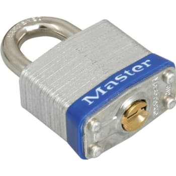 Master Lock 1-9/16 in Universal Pinned Steel Laminated Shackle Padlock