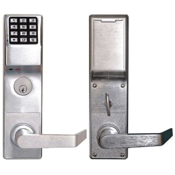 Image for Alarm Lock Trilogy Mortise Privacy Pin Lock Dead Bolt Satin Chrome Right Handed from HD Supply