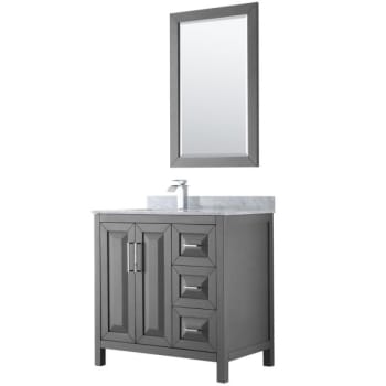 Image for Wyndham Daria Dark Gray Single Bath Vanity 36" With Square Sink & 24" Mirror from HD Supply