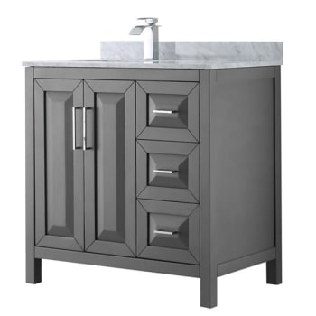 Image for Wyndham Daria Dark Gray Single Bath Vanity 36" With Countertop & Square Sink from HD Supply