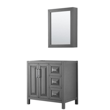 Image for Wyndham Daria Dark Gray Single Bath Vanity 36" With Medicine Cabinet (Mirror Included) from HD Supply