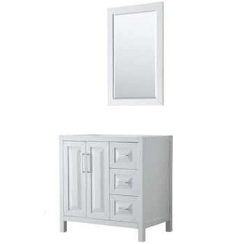 Image for Wyndham Daria White Single Bath Vanity 36" With 24" Mirror from HD Supply