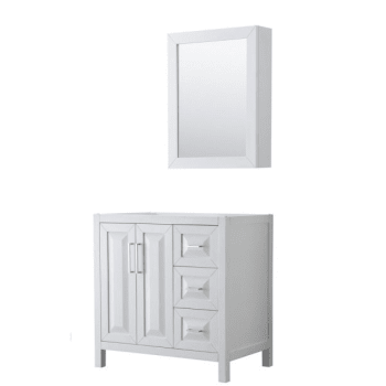 Image for Wyndham Daria White Single Bath Vanity 36" With Medicine Cabinet from HD Supply