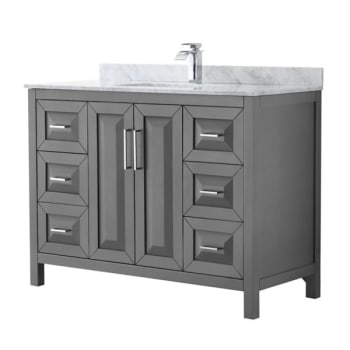 Image for Wyndham Daria Dark Gray Single Bath Vanity 48" With Countertop & Square Sink from HD Supply