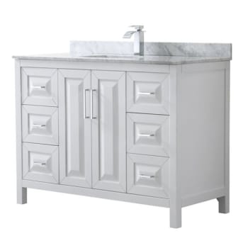 Image for Wyndham Daria White Single Bath Vanity 48" With Countertop & Square Sink from HD Supply