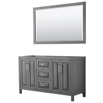 Image for Wyndham Daria Dark Gray Double Bath Vanity 60" With 58" Mirror from HD Supply