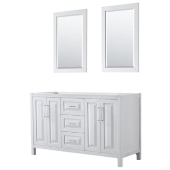 Image for Wyndham Daria White Double Bath Vanity 60" With 24" Mirror from HD Supply