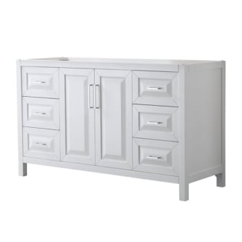 Image for Wyndham Daria White Single Bath Vanity 60" Without Countertop, Sink & Mirror from HD Supply