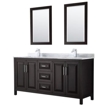Image for Wyndham Daria Dark Espresso Double Bath Vanity 72" With Sink And 24" Mirror from HD Supply