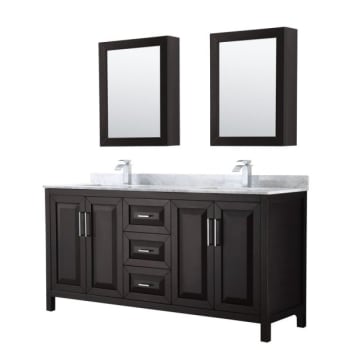 Image for Wyndham Daria Dark Espresso Double Bath Vanity 72" With Sink & Medicine Cabinet from HD Supply